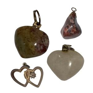 4 Pendant Heart & Rock Bundle